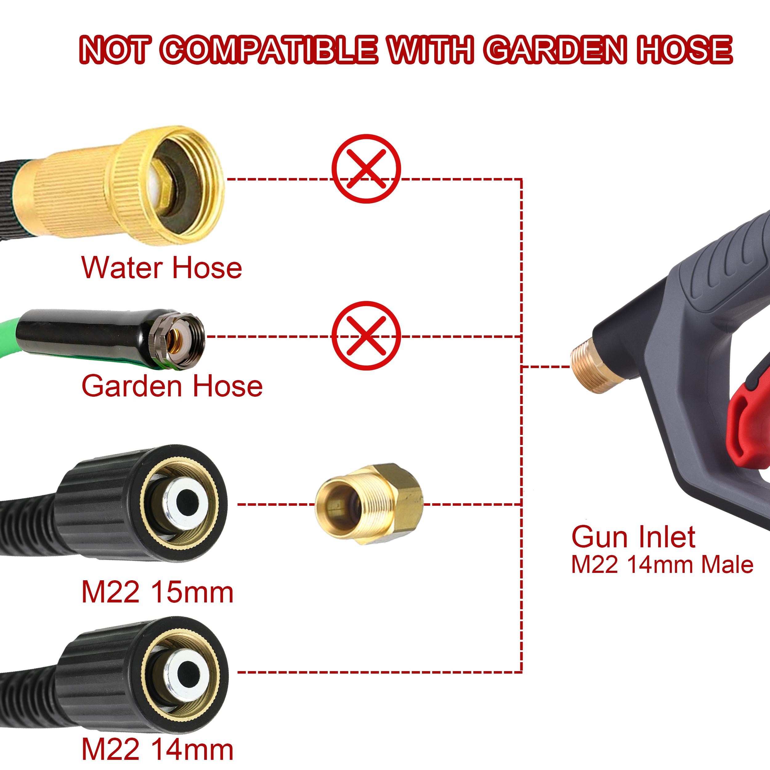 M MINGLE High Pressure Washer Snow Foam Lance, 4000 PSI Cannon Foam Blaster Power Washer with 1/4" Quick Connector, Car Wash Foam Cannon Kit with 5 Pressure Washer Nozzle Tips, 1 Liter