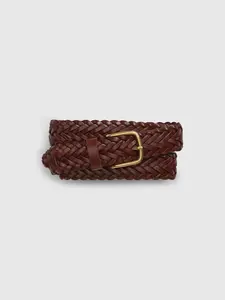 Gap Men's Braided Leather Belt  - Gender Neutral
