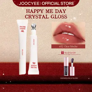 JOOCYEE Crystal Gloss, lce-Cool, Blur, Moisturizing, Non-sticky, Transparent, True Color, Hide Lip Lines, 3D Glow, Essence Infused, Moisture-Lock, Portable, Safe, Light, Fresh Look, Party Glam, Gift, School, Workplace, Valentines Day Gift, New Year