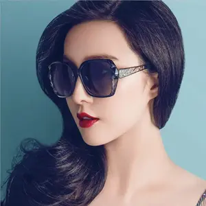 Fashion Big Purple Sunglasses Women Luxury Brand Square Sun Glasses Female Mirror Shades Ladies NONE