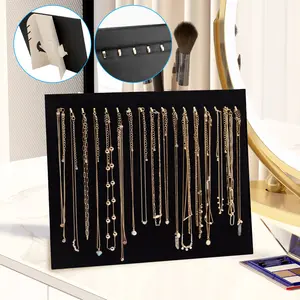 17 Hooks Necklace Display Stand - Tabletop Jewelry Display Organizer Case,Pendant Holder for Necklaces and Bracelets,Jewelry Showcase for Home Decor