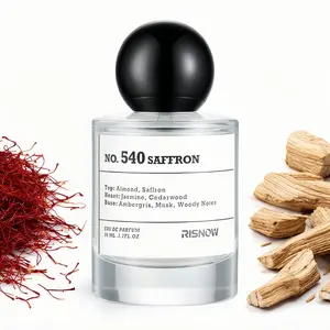 RISNOW women ' s perfume 50 ml – NO.540 Saffron Eau de Parfum Long-lasting oriental woody fragrance Unisex fragrance [ with Portable Travel Spray Bottle ]