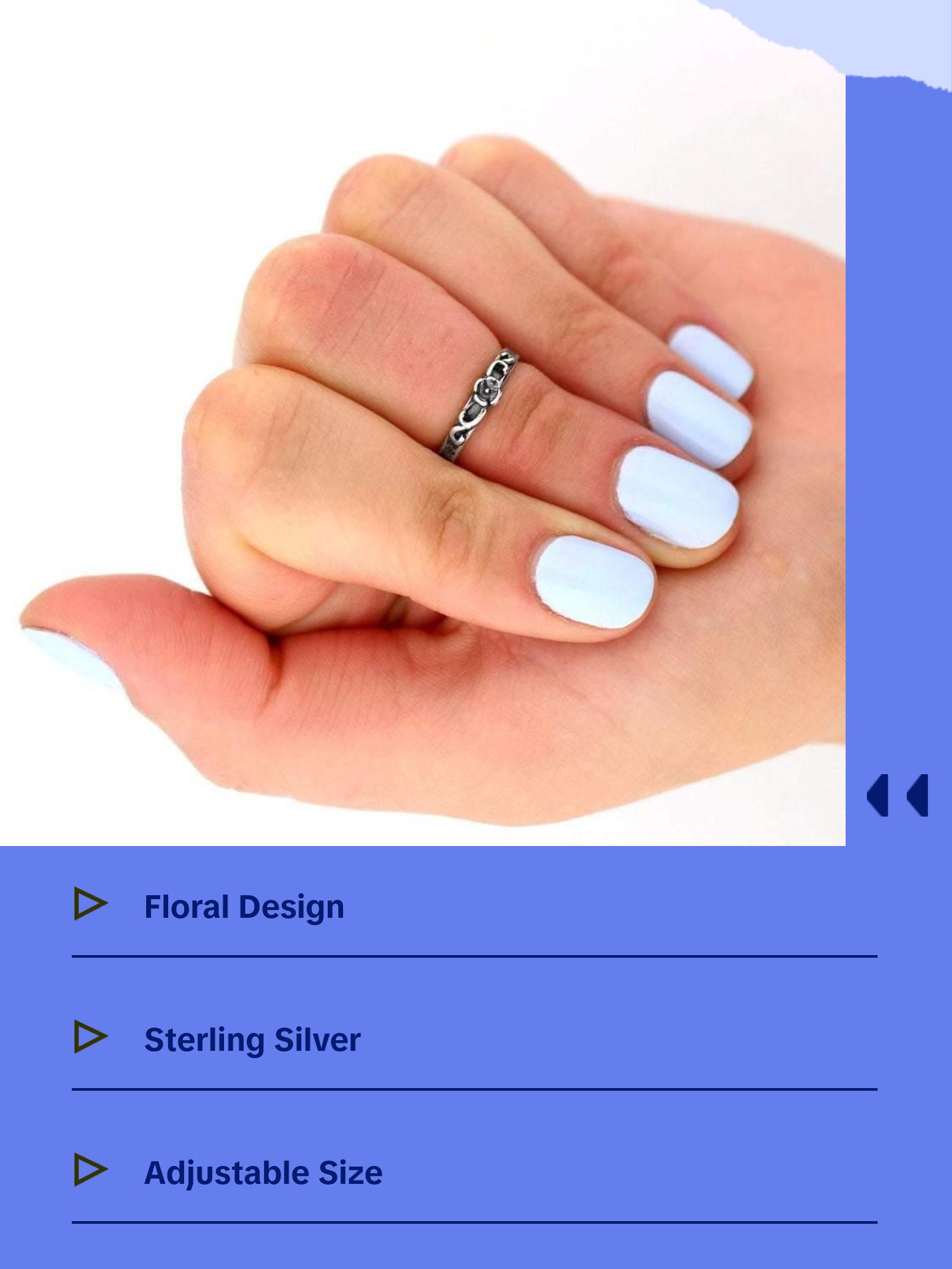 Flower Design Knuckle Ring