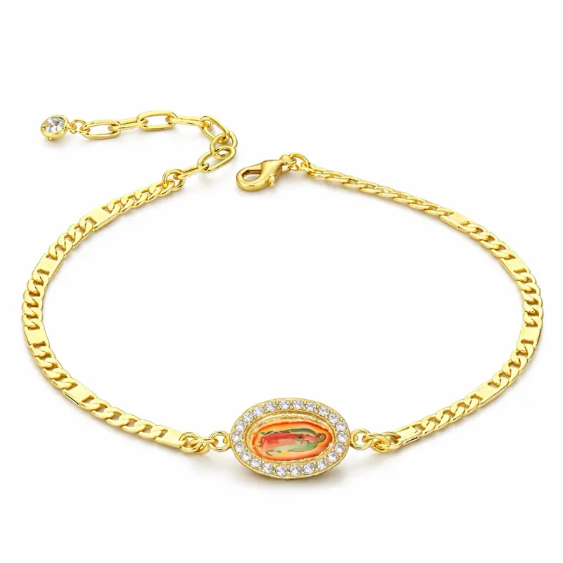 Red Virgin Mary Bracelet - 6.5”+1” extender