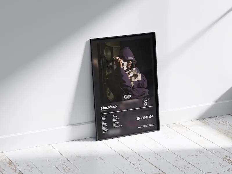 Osamason Poste - Album Wall Cover Art - Underground - Minimal Poster - Dorm Room Decor - Music Lover Gift - Lil O, Flex Musix (No Frame)