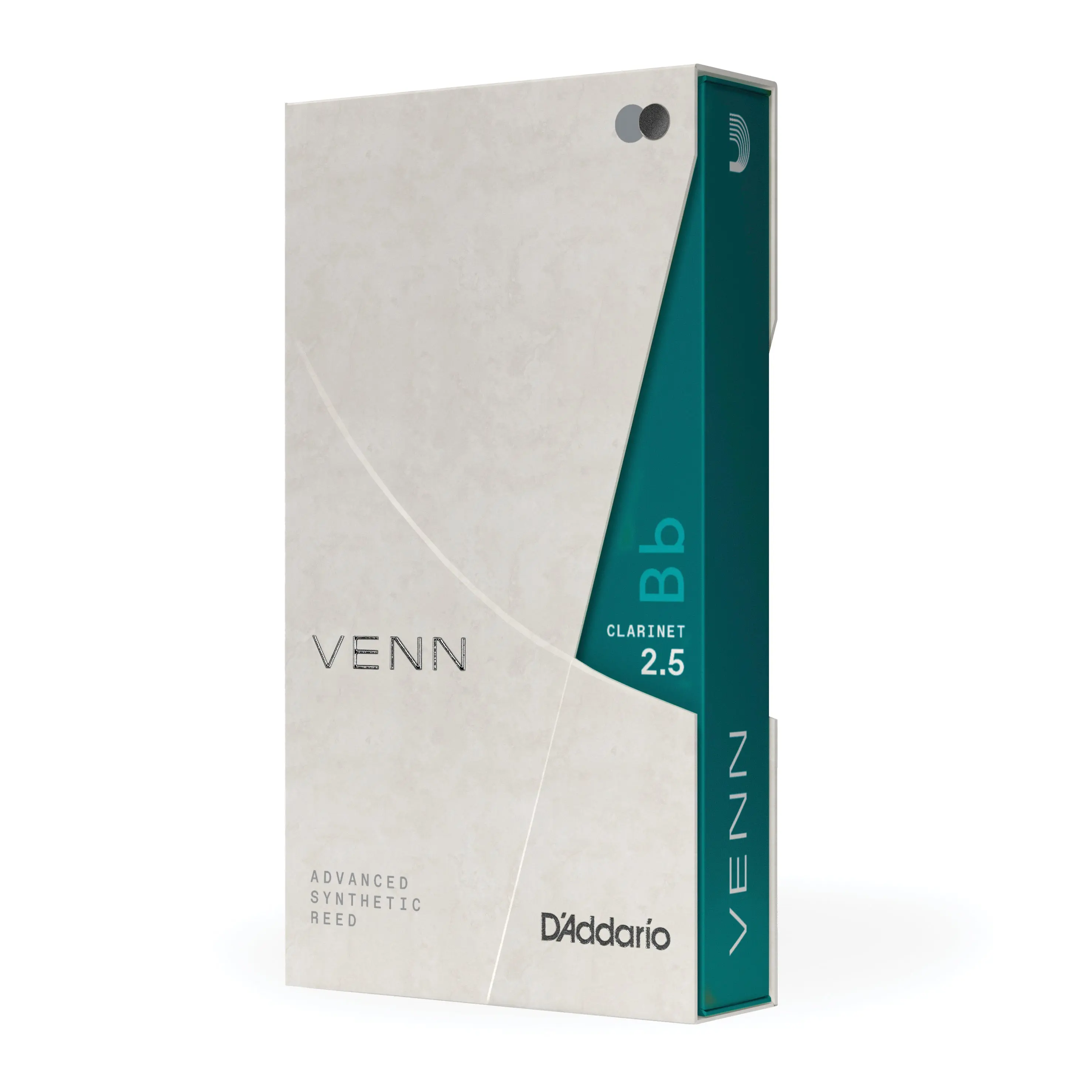 D'Addario VENN Bb Clarinet Reed, G2, Strength 2.5, 1-Pack