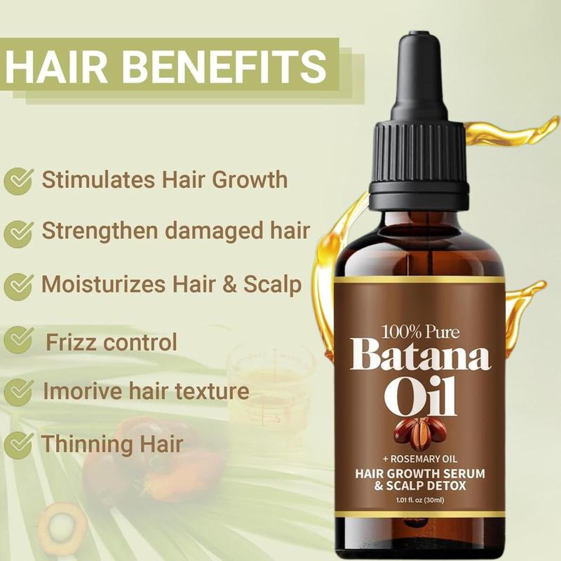 2PCS Batana Oil for Hair,Hair Oil with Rosemary for Hair Growth,for All Hair Types,Batana Hair Oil for Women and Man