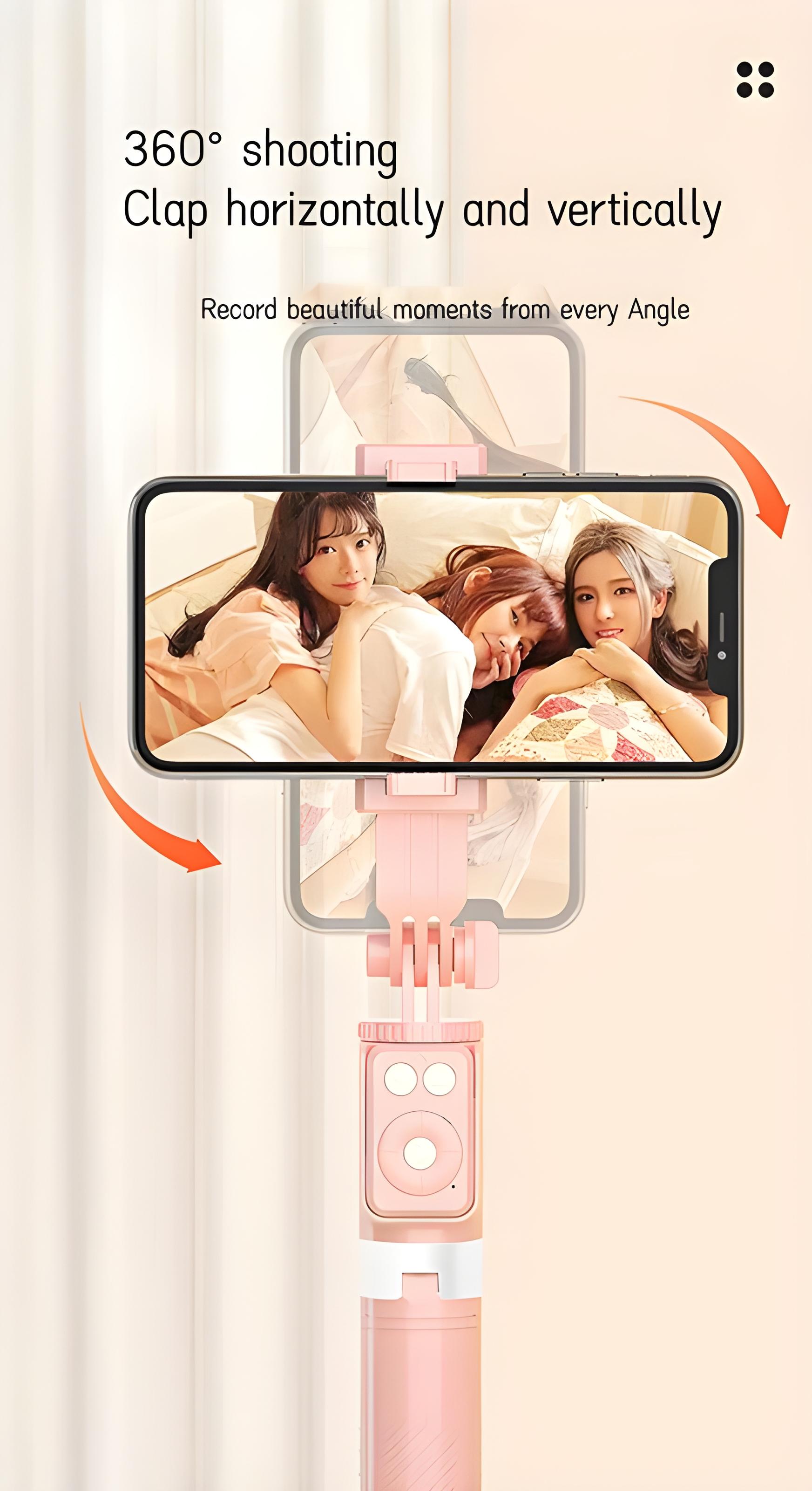 67" Selfie Stick Tripod with Ring Light, 360° Rotation, Dual Fill Lights & Selfie Light – Wireless Bluetooth Remote for iPhone & Android Smartphones, Adjustable, Foldable, Retractable Portable Tripod for Vlogs, Content Creation & Gifts