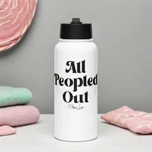 All Peopled Out Limited Edition 32oz Color Printed Water Bottle