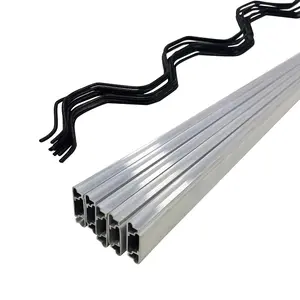 Garvee 10 Set Greenhouse Aluminum Frame Kit, 6.56Ft/2m 1Mm Thick Aluminum Extrusion Profiles with Fixing Accessories for DIY Backyard Small Greenhouse Construction