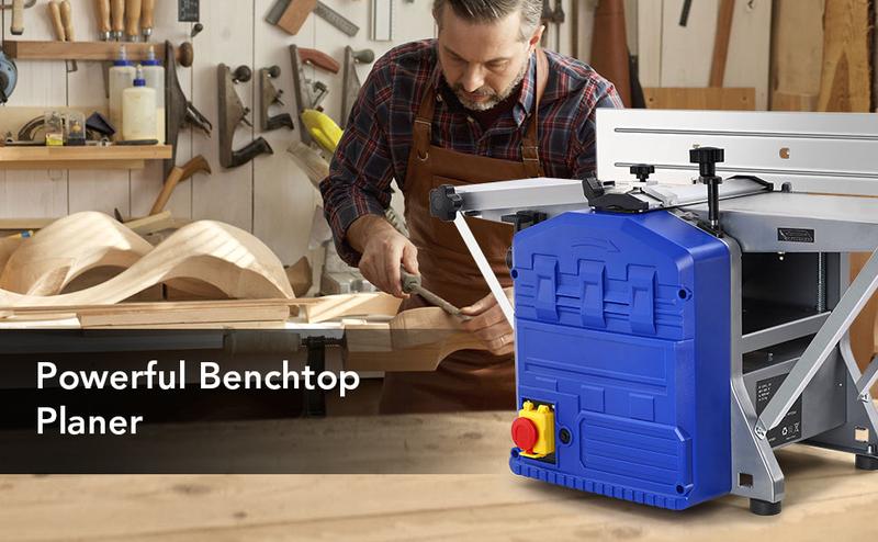 GARVEE 1250W Benchtop Wood Planer, Low Noise, for Wood Planing GARVEE 1250W Benchtop Wood Planer, Low Noise, for Wood Planing