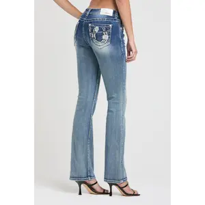 Horse Shoe/Floral Modify  Bootcut  Jeans