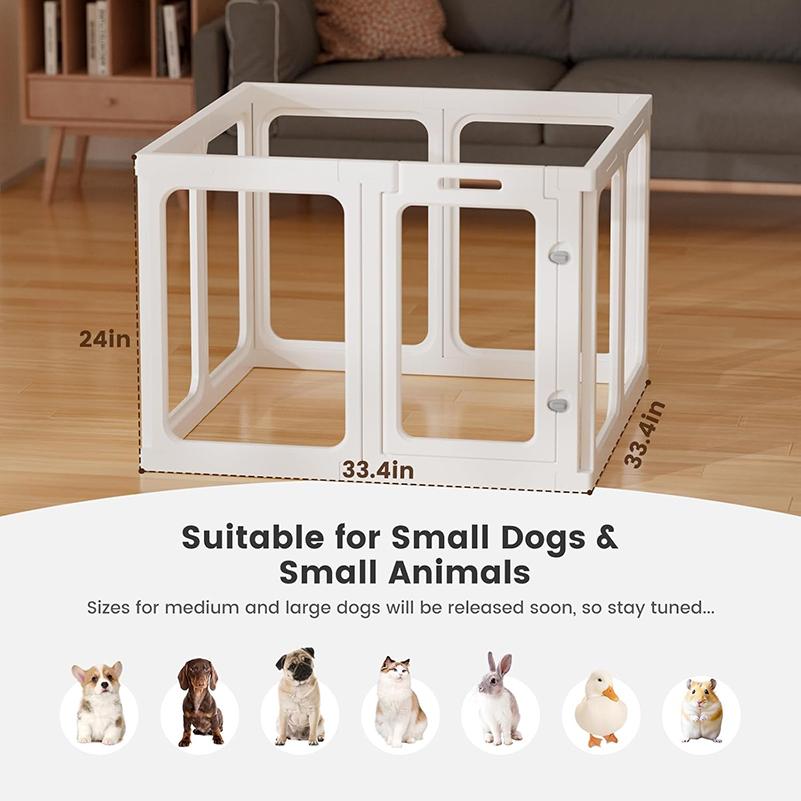 Acrylic Dog Pen,Clear Dog Play Pen for Puppy Cat Rabbit Ferret Transparent Easy Assemble Whelping Crate Kennel Cage Enclosure Sturdy & Easy Cleaning Suitable for Small Pets Acrylic Dog Pen,Clear Dog Play Pen for Puppy Cat Rabbit Ferret Transparent Easy Assemble Whelping Crate Kennel Cage Enclosure Sturdy & Easy Cleaning Suitable for Small Pets