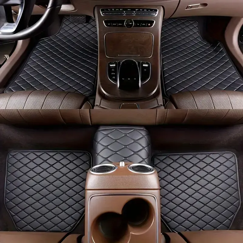 5pcs Car Floor Mats, Universal Waterproof Front & Rear Seat Mats, PU Leather Car Interior Accessories, Boy & Girl Gifts