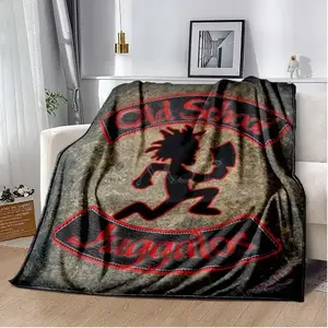 Insane Clown Posse ICP Juggalo Faygo Flannel Blanket - Premium Flannel Material Multi Use Throw for Bed Sheet Bath Towel Knee Nap Car Office Sofa Mother's Day Valentine's Day Birthday Christmas Gift