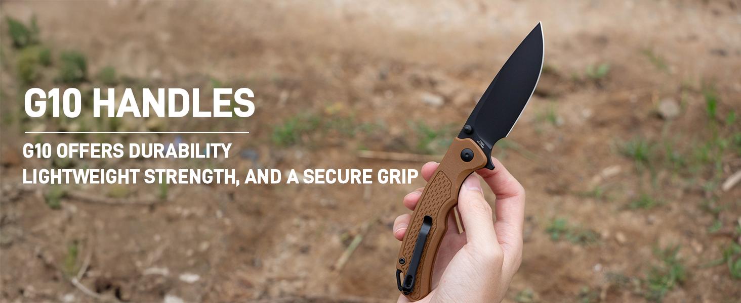 Artisancutlery Tradition V2 Pocket knife with AR-RPM9 Blade and G10 Handle Folding Knives for Christmas gift Outdoor, Caming and Daily Tasks Survival Tools Survival Equipment Set