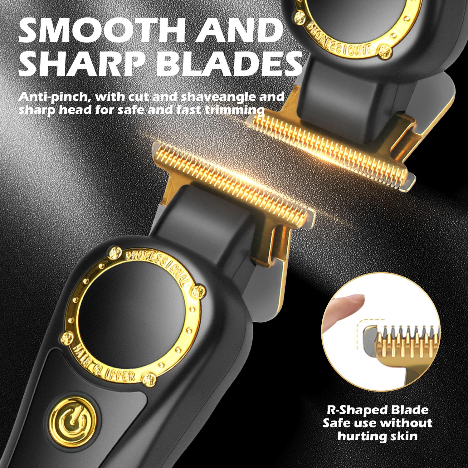 Electric Professional Cordless Hair Clippers Kit, Low Noise,Constant ...