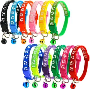 Love Dream Puppy ID Collars - 12Pcs Adjustable Whelping Breakaway Collars with Bell for Newborn Puppies & Kittens, Easy to Identify