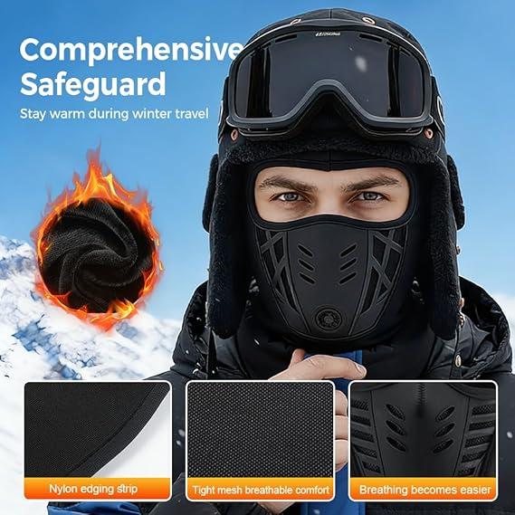Fog-Free Winter Sport Balaclava, Anti Fog & Windproof Face Mask, Thermal Full-Face Head Cover for Cycling & Skiing