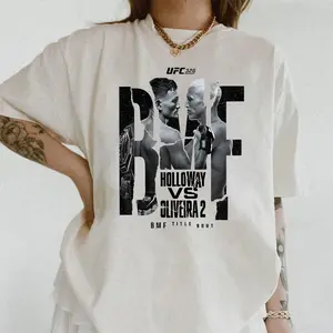 Men's ProSphere UFC 326 Holloway vs Olivera BMF Matchup T-Shirt, UFC Fighters Shirt, MMA Tee, Fight Night Apparel Shirt