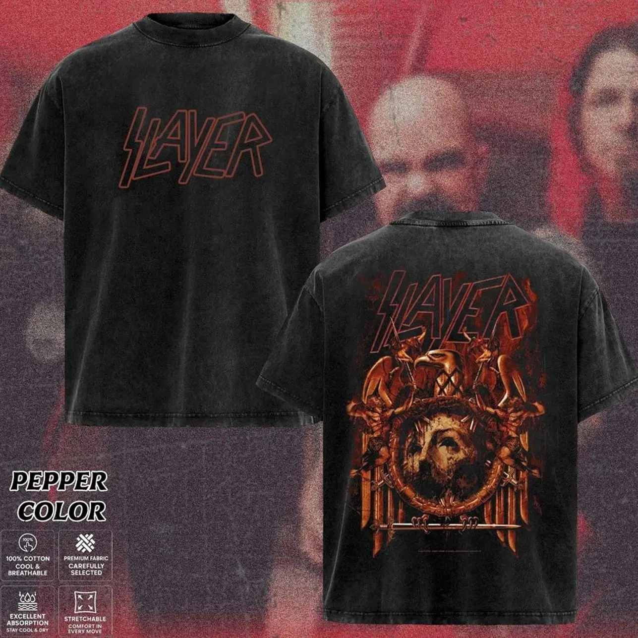 [COLLECTION] Slayer Band T-Shirt Collection, Old School Thrash Metal Graphic Tee, Hellfire Skull Heavy Metal Shirt, Dark Satanic Rebellion Aesthetic Band Merch, Distressed 80s Speed Metal Graphic T-Shirt, Gift for Metalheads, Merch for Men & Women 6TN