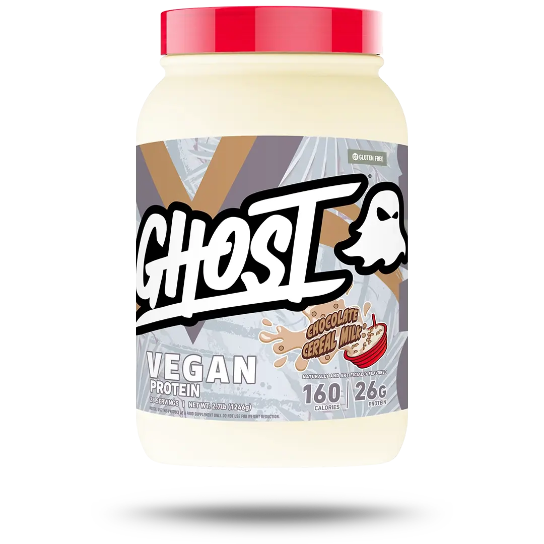 GHOST Vegan V2 Protein Powder - 2.7lb, 25-27g of Protein - Plant-Based Pea & Organic Pumpkin Protein - Post Workout & Nutrition Shakes - Soy & Gluten-Free
