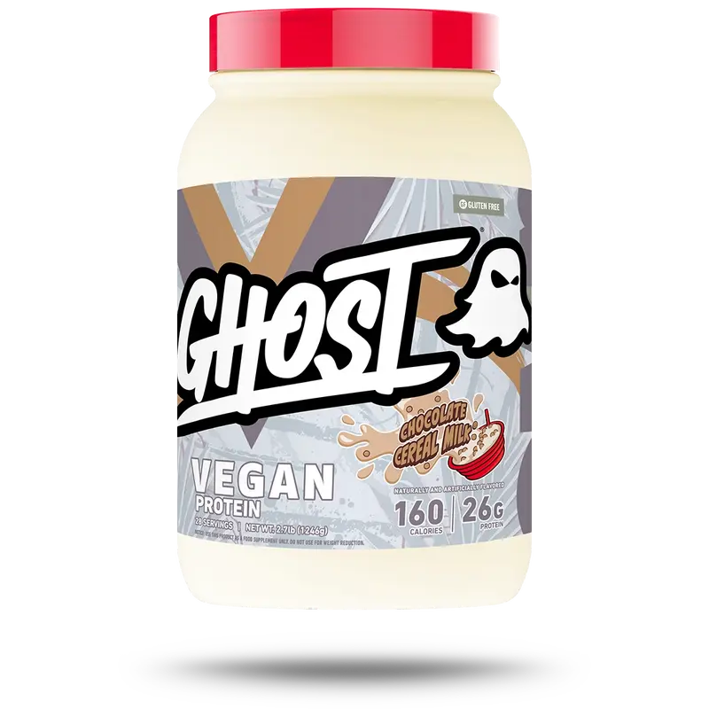 GHOST Vegan V2 Protein Powder - 2.7lb, 25-27g of Protein - Plant-Based Pea & Organic Pumpkin Protein - Post Workout & Nutrition Shakes - Soy & Gluten-Free