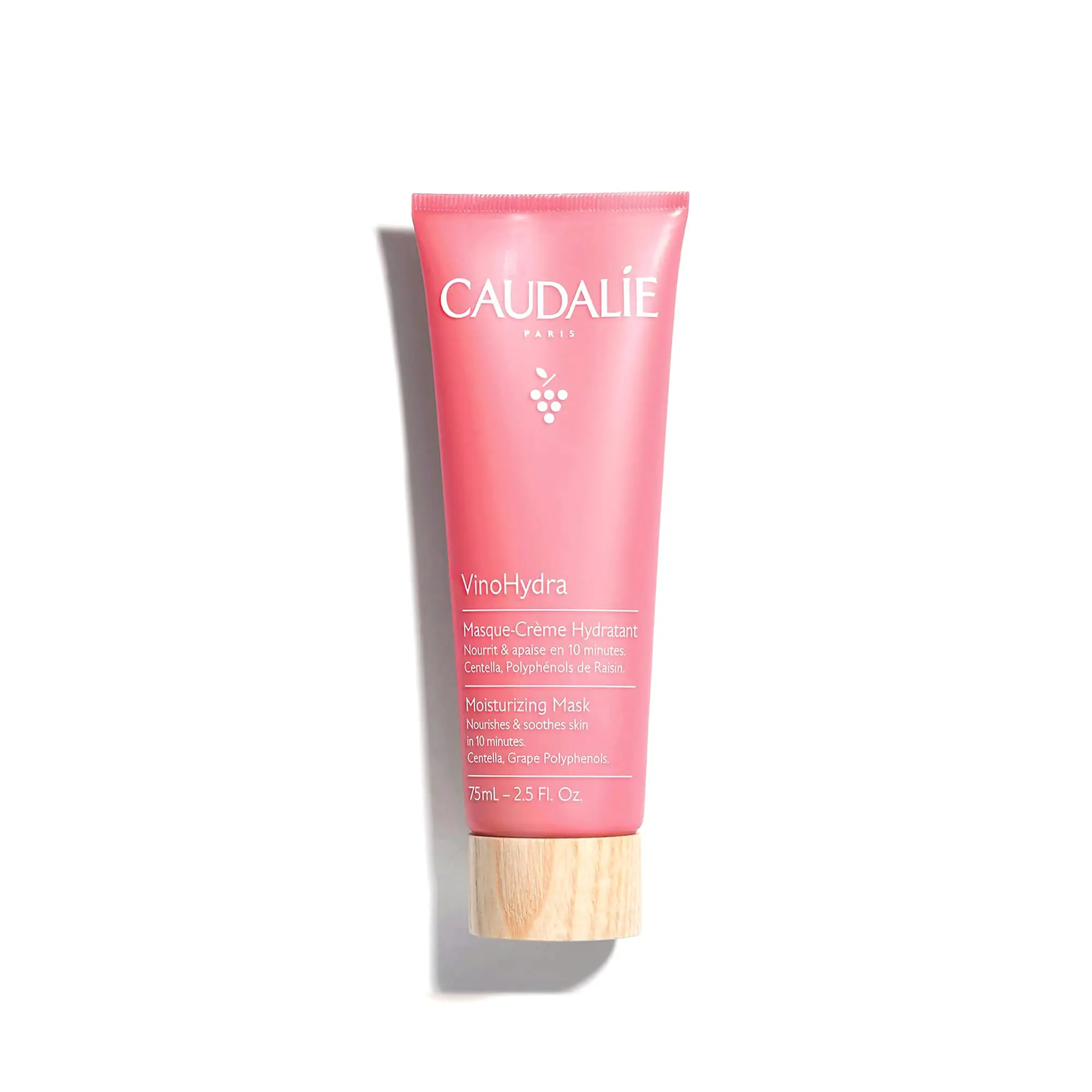 Caudalie VinoHydra Moisturizing Mask - Luxurious Grape Water & Centella Asiatica Formula, Moisture-Boosting Face Mask for Dry & Sensitive Skin, Intense Hydration, Calm Hydrating, Plump Skin, Nourishing, Radiant, Fights Dehydration & Dryness