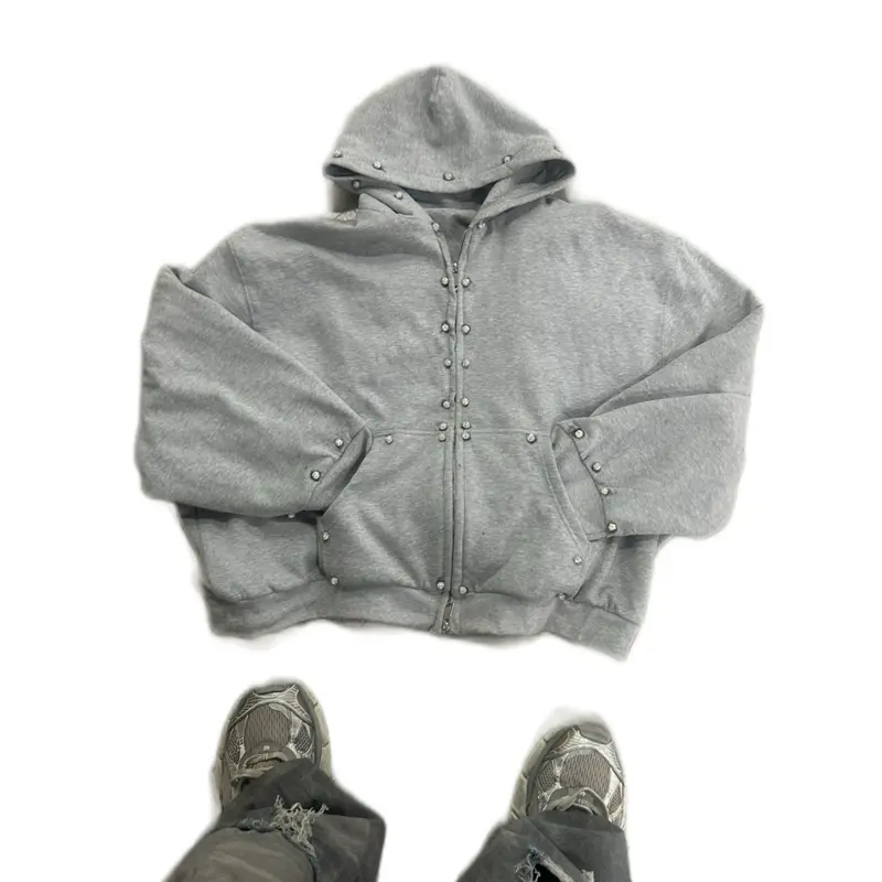 Snow Ball Hoodie - Gray, Long Sleeve, Hooded, Casual Style, Medium Length, Suitable for Fall and Winter