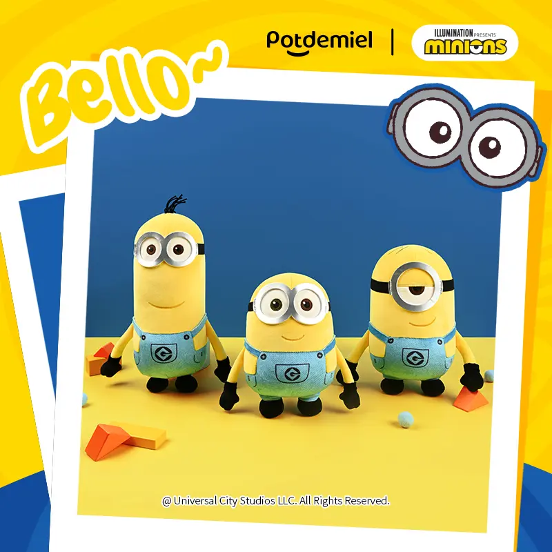 Minions Series Plush Doll, Soft Stuffed Toy, Cute Collectible Character Figure, Perfect Gift for Kids and Minions Fans, Back To School