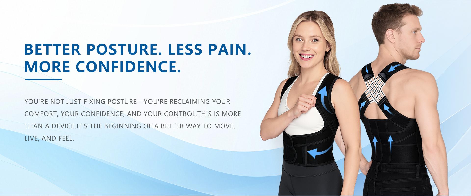 Back Brace for Men & Women, Adjustable Back Straightener, Back Support Belt for Home Gym Workout Care, Gym Clothes, Gym Accessories SpringStatements