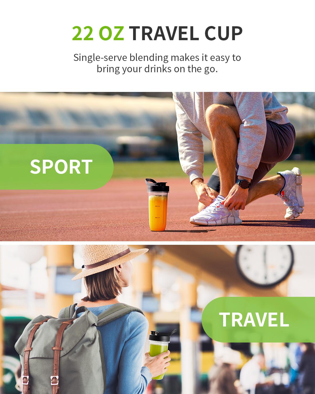 SHARDOR 1200W Blender for Shakes and Smoothies, Countertop Blender and Personal Blender Combo, for Frozen Fruit Drinks, Smoothies, Sauces, 52oz Sliver Mixer Machine Appliance Kitchen Juice Power Household