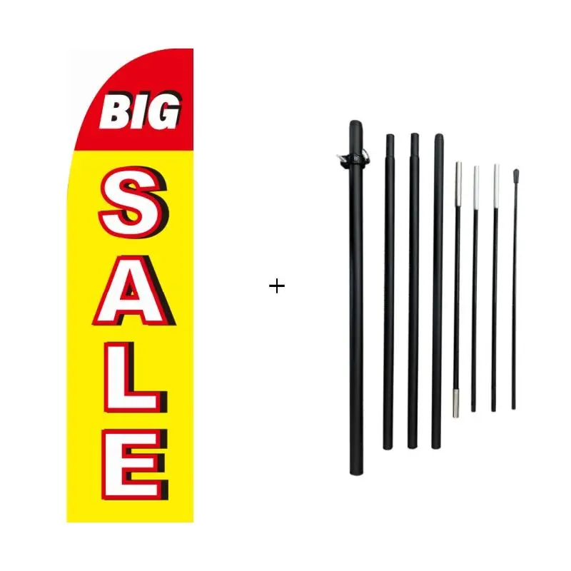 11ft Feather Flag with Pole Kit, Yellow Outdoor Backdrop Banner Festive Flag for Retail Stores & Gardens, Business Promotions, Outdoor Flags, Backdrop Banner Festive Flags