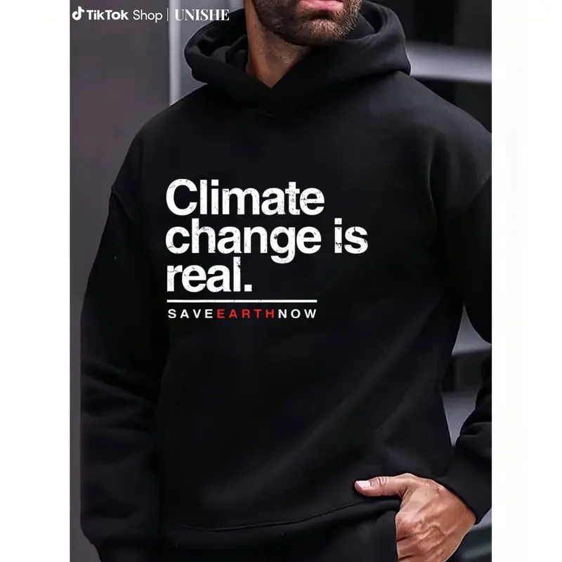 Environmental Activism Long Sleeve Hoodie – Climate Change Is Real