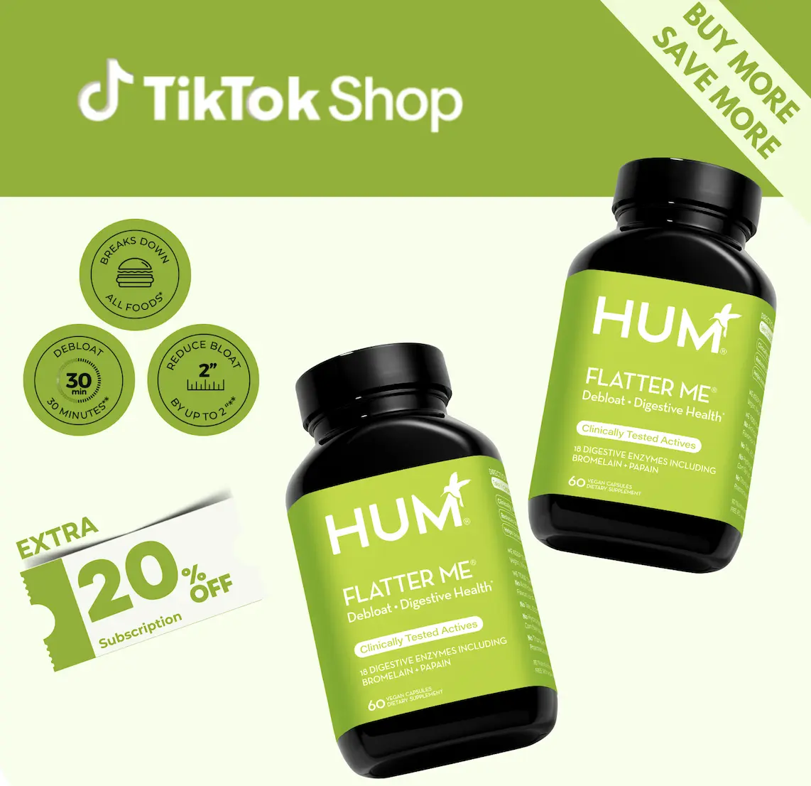 Duo Pack Flatter Me Digestive Enzymes