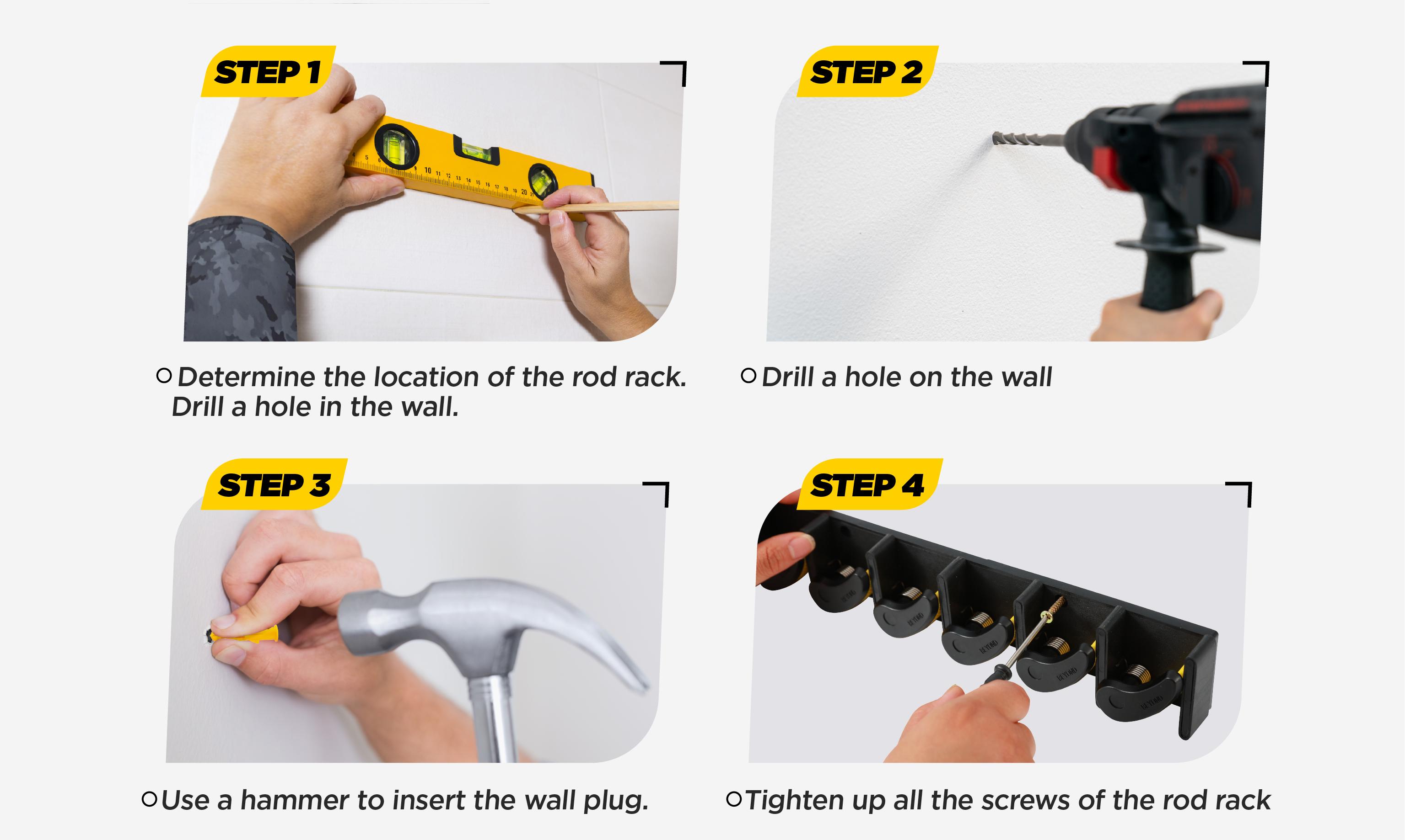 Beyond Fishing GripLock Vertical Fishing Rod Rack – Wall-Mounted Fishing Rod Holder for Garage – Stores Up to 9 Rods or Combos –Space-Saving Durable Fishing Rod Holders for Serious Anglers