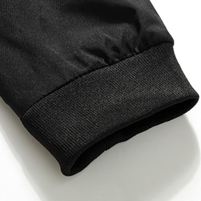 Men's Plain Waterproof Windproof Drawstring Zip Up Hooded Jacket, Casual Long Sleeve Zipper Pocket Design Outerwear for Outdoor Activities, Men's Clothes for All Seasons, Menswear