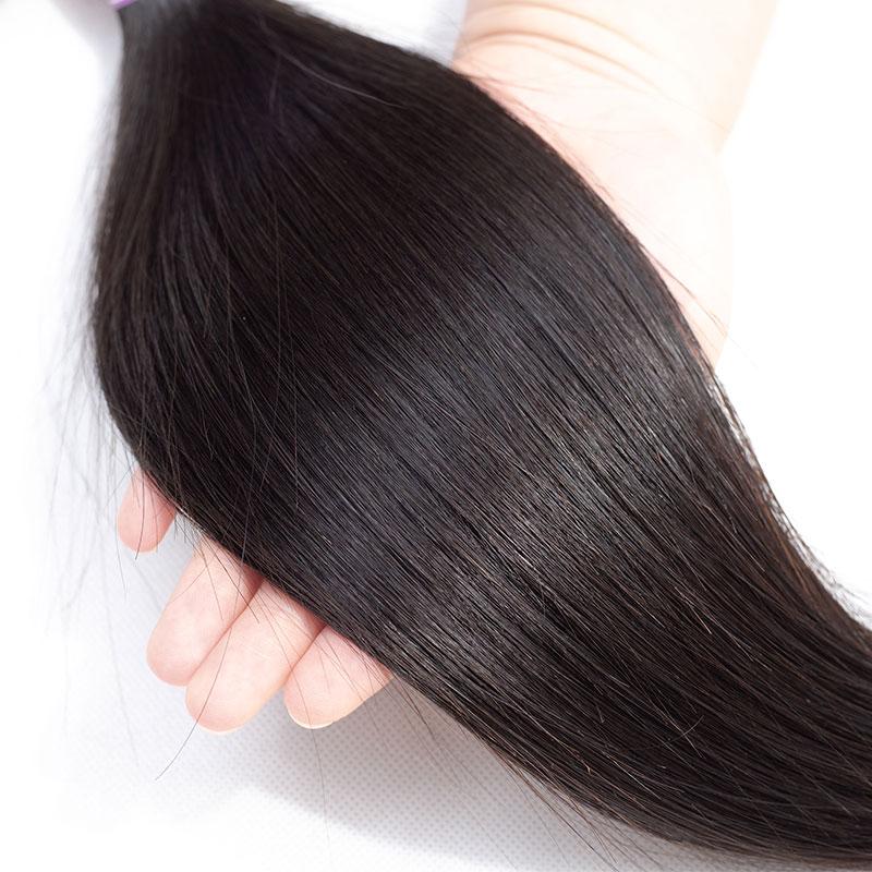 【CLEARANCE SALE】MORE FACE Straight Human Hair Bundles Virgin Hair Extension Brazilian Hair Weave Bundles Natural Color