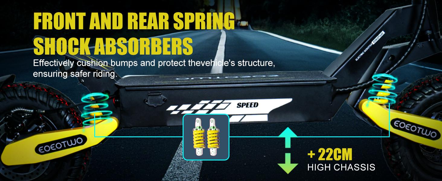 EOEOTWO All Terrain Electric Scooter,1200W Violent Motor,30MPH Fast 20/40Miles Range,3 Seconds Folding,330LBs Load Capacity,Dual Shock Absorption,Foldable Off-Road E-Scooter