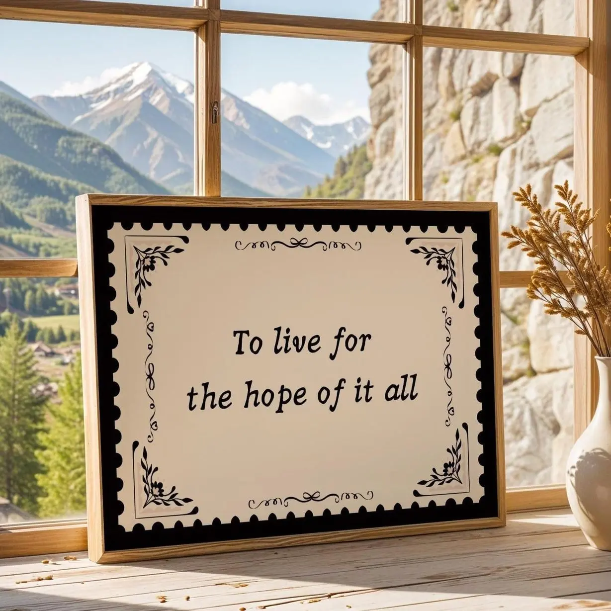 Hope of it all Print Taylor Wall Art, Vintage Printable Poster, Taylor Lyric Print, Horizontal Wall Art, Bedroom Above bed G