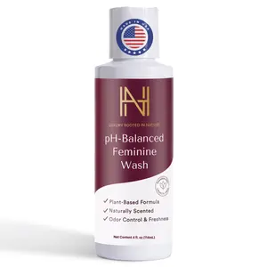 Hanela Plant Based pH Balanced Feminine Wash for Women – Natural Intimate Hygiene Cleanser with Aloe, Chamomile & Cranberry, Odor Control, Gentle Daily Vaginal Wash, 4 fl oz
