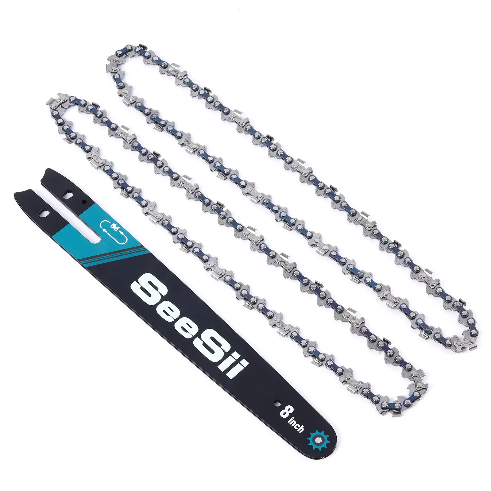 Seesii 8 inch Chainsaw Guide Bar and 2 Chains Combo,Replacement Accessories Fits