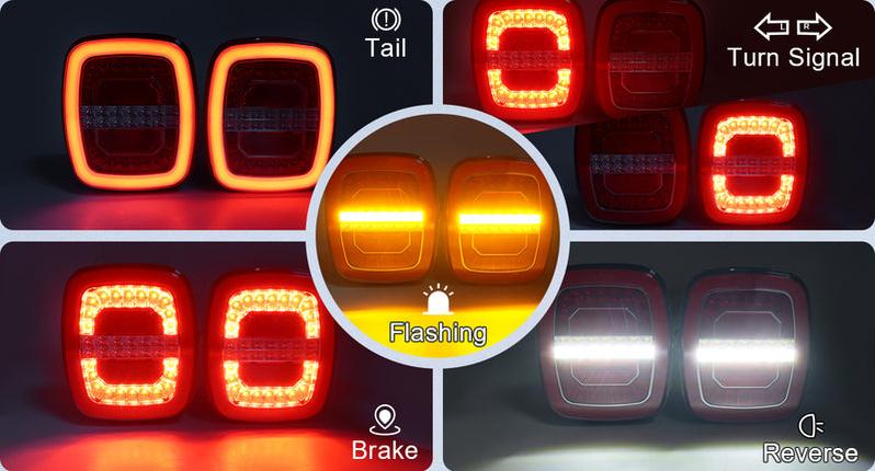 AgriEyes T325 Wireless Magnetic Trailer Light with Emergency Warning Lights – Heavy-Duty LED, USB-C Rechargeable, IP67 Waterproof, 22 LEDs, 5 Modes, 1-Year Warranty