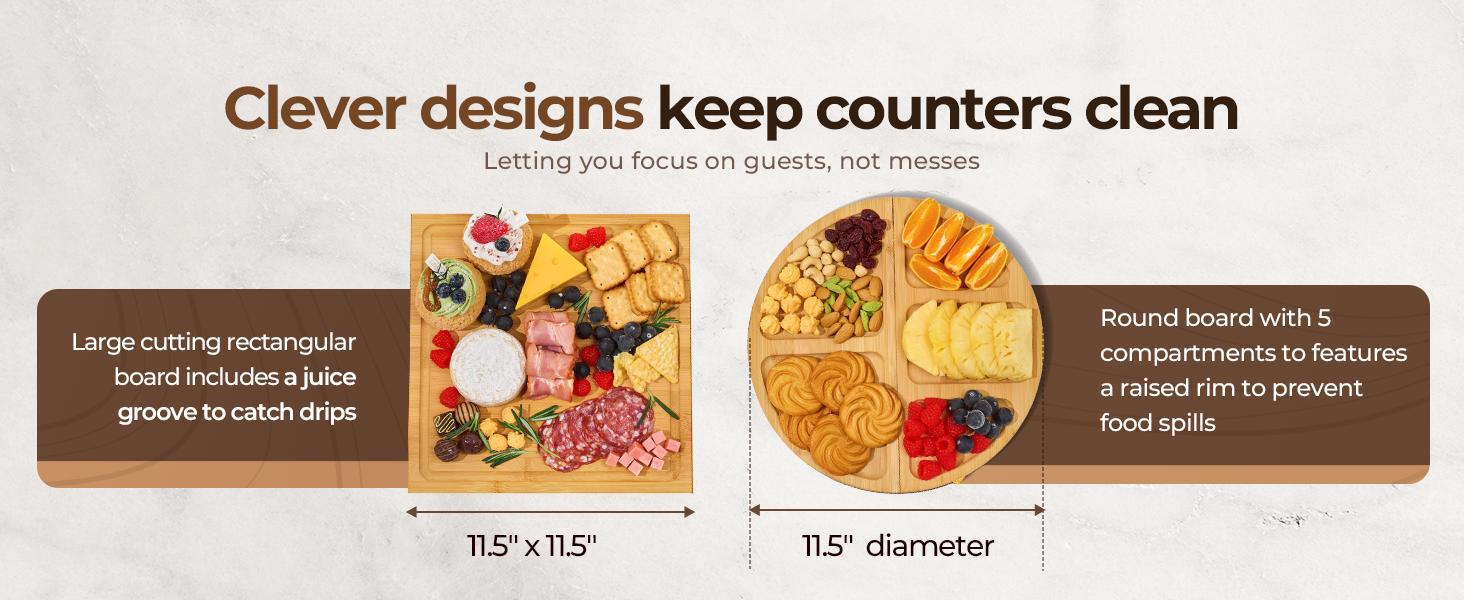 【NewYear2026】Party-Ready Charcuterie Board-Features Magnetic Modular Design Easily Creates Heart, Circle & Square Layouts-Perfect for Gatherings, Picnics,Valentine’s Day Gift 【NewYear2026】Party-Ready Charcuterie Board-Features Magnetic Modular Design Easily Creates Heart, Circle & Square Layouts-Perfect for Gatherings, Picnics,Valentine’s Day Gift