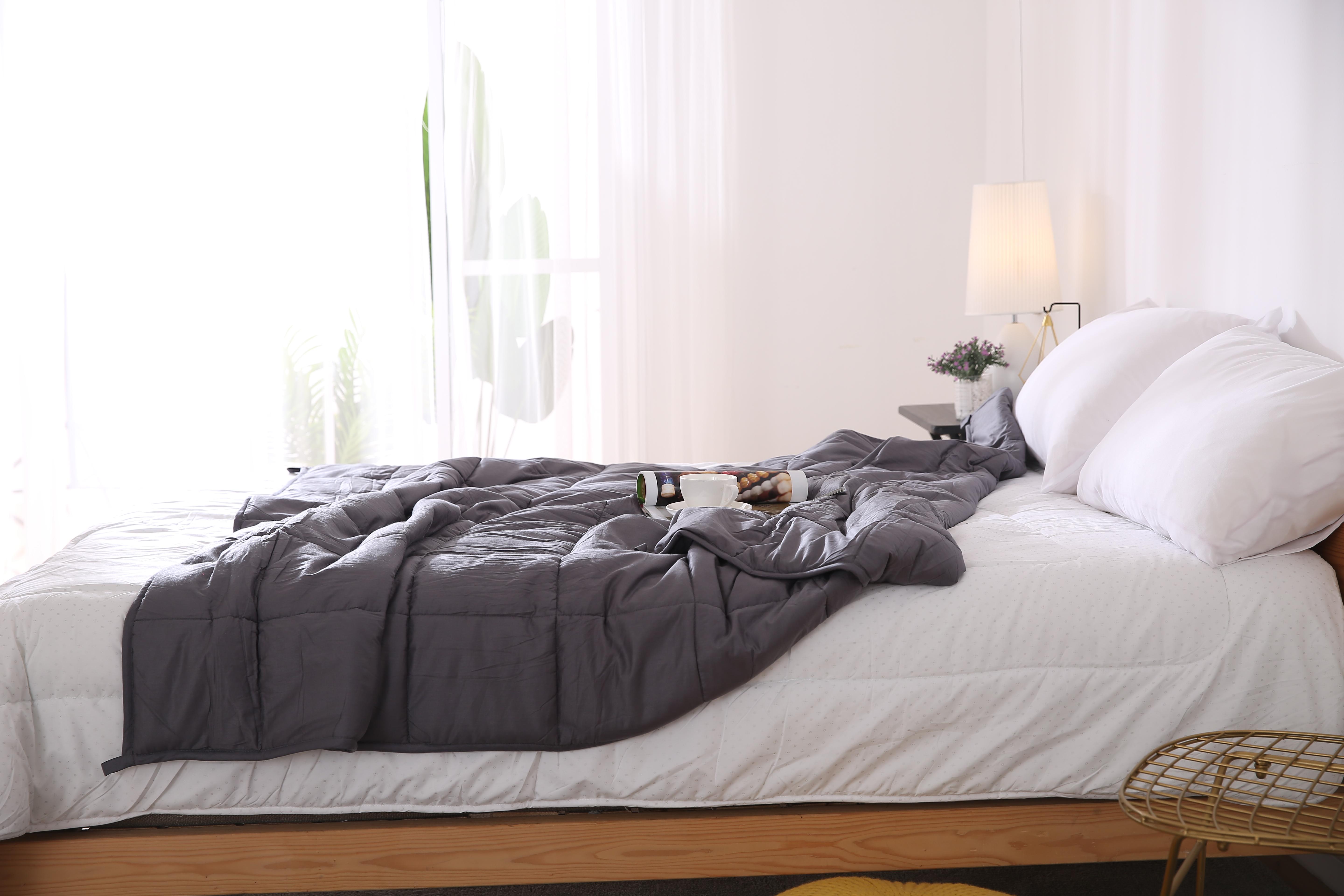 Weighted Blanket – Breathable Fabric, Even Weight Distribution, Suitable for Hot Sleepers and Year-Round Comfort