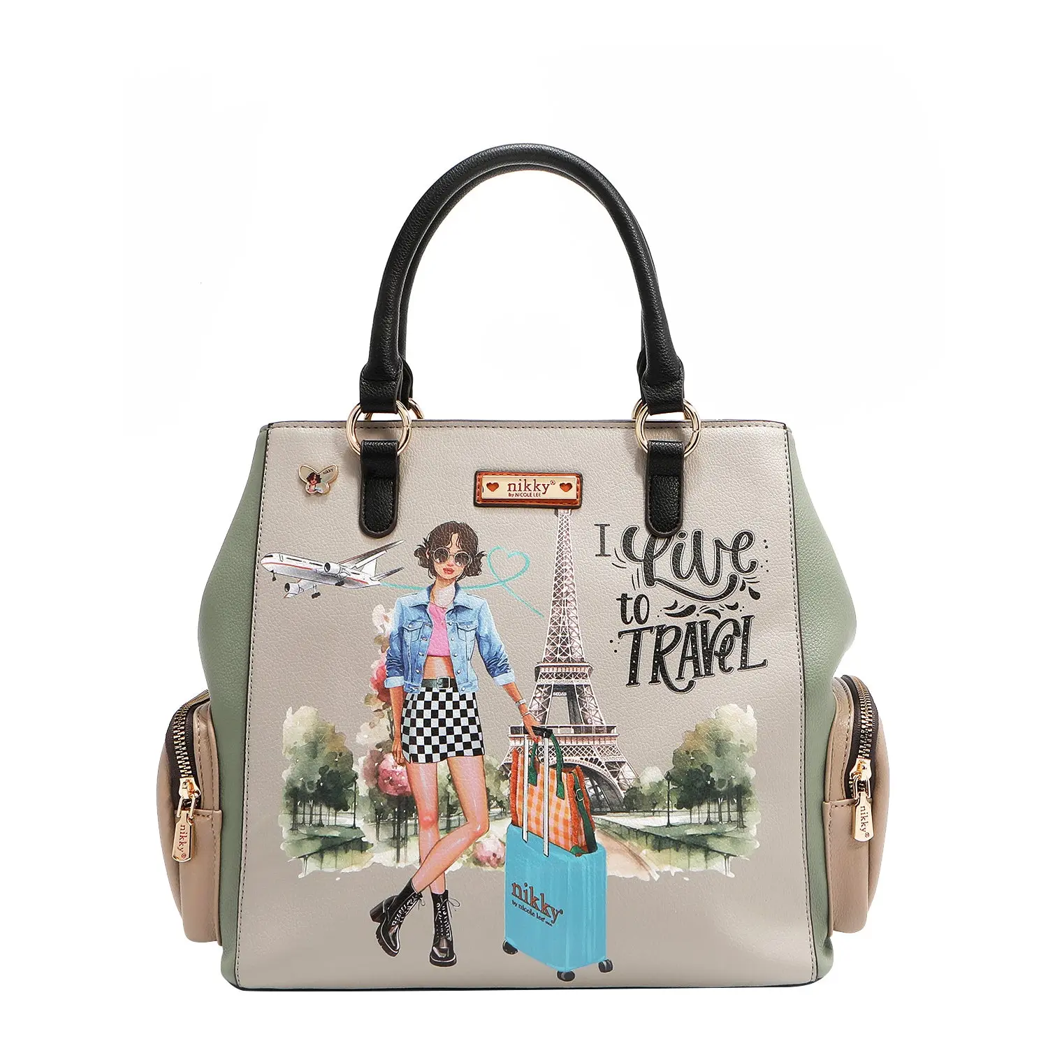 I LIVE TO TRAVEL BUCKET BAG