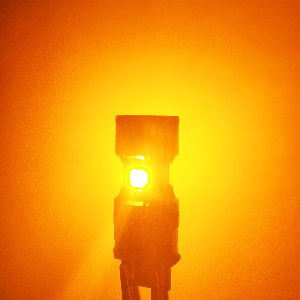 AUXITO Latest CANBUS 3157 Switchback LED Bulbs 3057 3457 4157 Dual Color Amber/White Anti Hyper Flash Built-in Resistor Error Free Turn Signal Lights and DRL/Parking Lights, Pack of 2