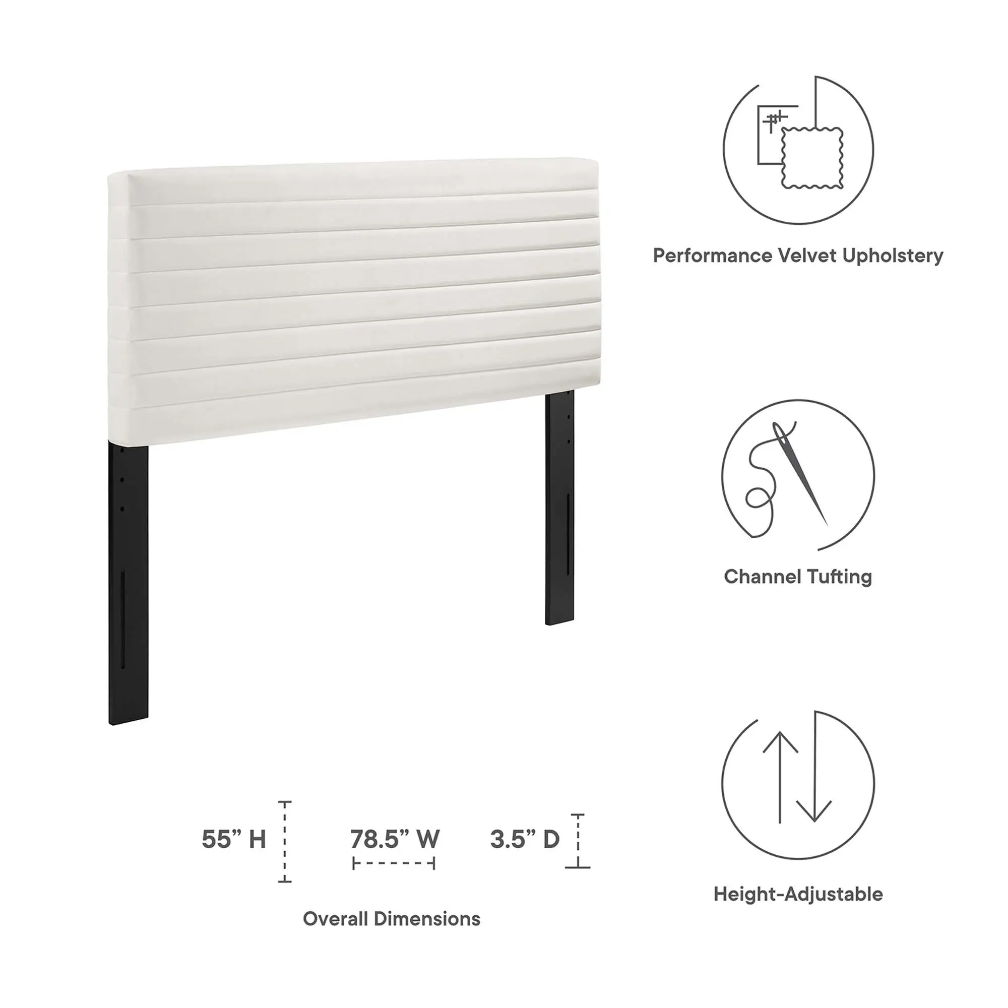 Modway Tranquil Full/Queen Headboard in White