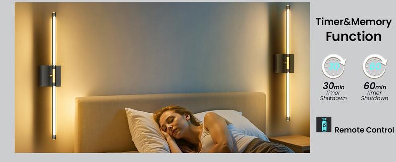 【Non-Removable Battery】Battery Operated Wall Lights Set of Two, Non-Removable Battery, 10000mAH Rechargeable Wall Lamps with Remote Control, Dimmable Black Gold LED Wireless Wall Sconces for Bedroom, Living Room, Hallway, Dining Room, 360° Rotate 3CCT