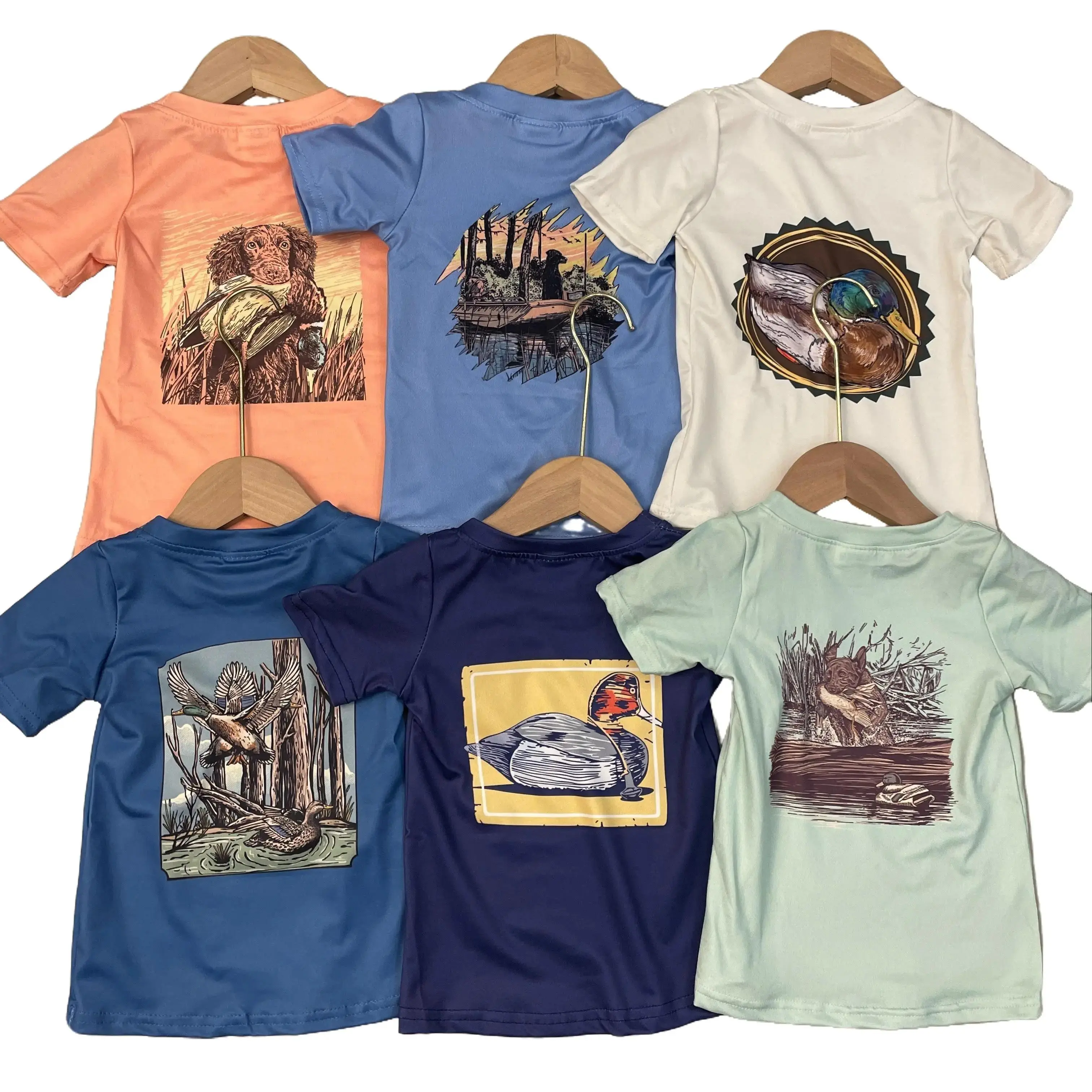 Baby Boy's Graphic T-Shirt, Loose-Fit Mallard Hunting Print, Quality Checked Cotton Summer Top for Kids Clothing, Boys Clothing, Set Top, Spandex Blend, Loose Tops, Toddler Shirts